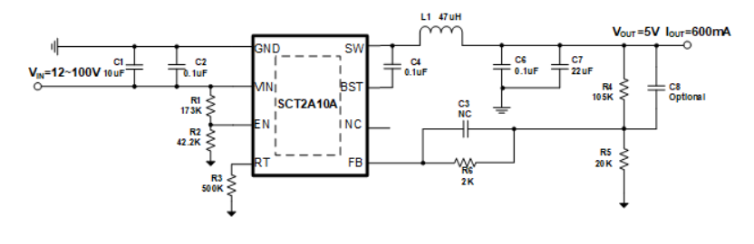 SCT2A10多串锂电池治理系统(BMS)应用设计